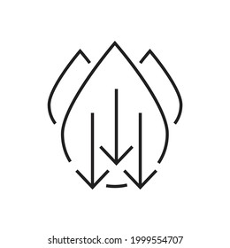 Low water level icon design. vector illustration