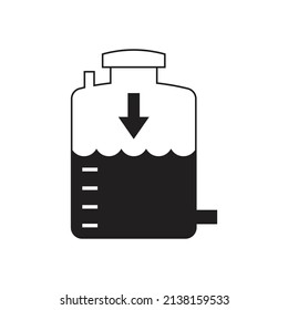 Low water level icon design isolated on white background