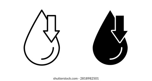 Low water level icon vector design kit. EPS10.