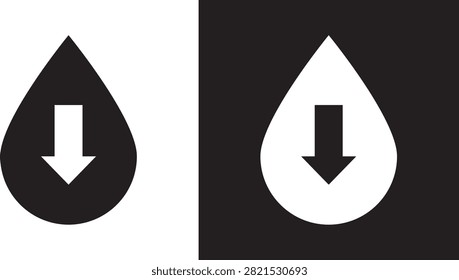 Low water level icon vector for app web use..