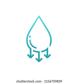 Low water level. Vector illustration