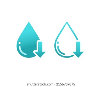 Low water sign. Vector illustration