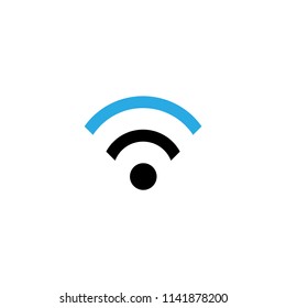 Low Wi-fi signal vector icon. Pictogram from set Smartphone Essentials. Isolated on white background