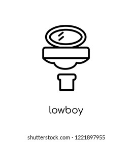 lowboy icon. Trendy modern flat linear vector lowboy icon on white background from thin line Furniture and household collection, outline vector illustration