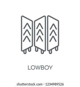 lowboy linear icon. Modern outline lowboy logo concept on white background from Furniture and Household collection. Suitable for use on web apps, mobile apps and print media.