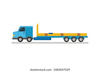 Un remolque de lowboy que transporta equipos de construcción Vector Imagen arte 