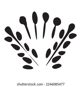 Ilustración vectorial de árbol de baja profundidad. Dibujo de Doodle de planta forestal. 