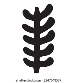 Lowbrow tree vector illustration. Doodle of forest plant graphic. 