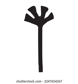 Lowbrow tree vector illustration. Doodle of forest plant graphic. 