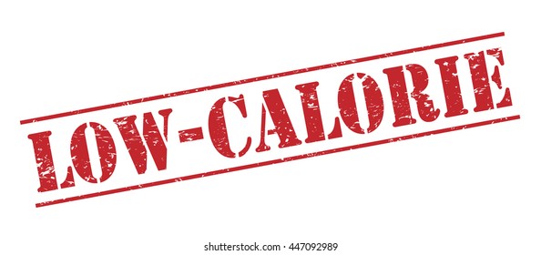 low-calorie vector stamp on white background
