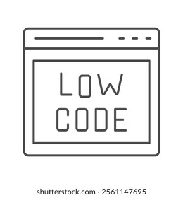 Low-Code Development thinline icon , vector, pixel perfect, illustrator file