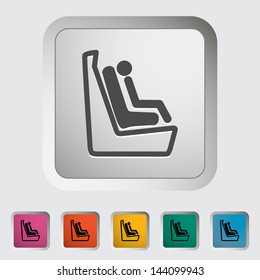 Lower anchors and tethers for children. Single icon. Vector illustration.