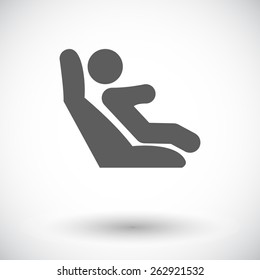Lower anchors and tethers for children. Single flat icon on white background. Vector illustration.