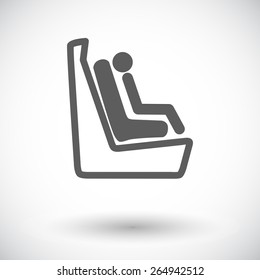 Lower anchors and tethers for children. Single flat icon on white background. Vector illustration.