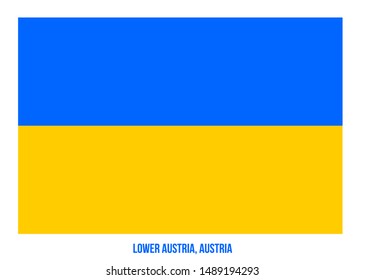 Lower Austria Flag Vector Illustration on White Background. States Flag of Austria.