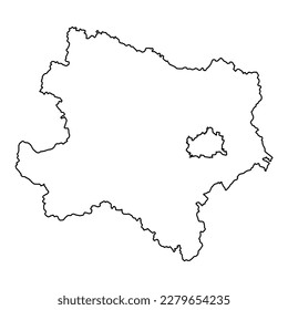 Lower Austria state map of Austria. Vector illustration.