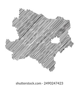Lower Austria states thread map line vector illustration