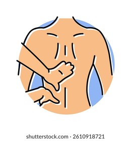 lower back massage therapy color icon vector. lower back massage therapy sign. isolated symbol illustration