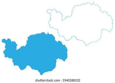 Lower Bavaria (Federal Republic of Germany, Administrative division, Region Free State of Bavaria) map vector illustration, scribble sketch Lower Bavaria map