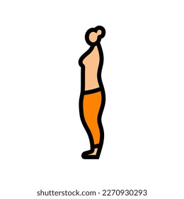 vectores de color de tipo de cuerpo de las piernas de grasa inferior del cuerpo. signo del tipo de cuerpo de las piernas de grasa inferior del cuerpo. ilustración de símbolo aislado