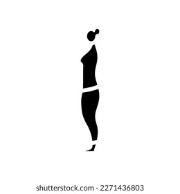 lower body fat legs body type glyph icon vector. lower body fat legs body type sign. isolated symbol illustration
