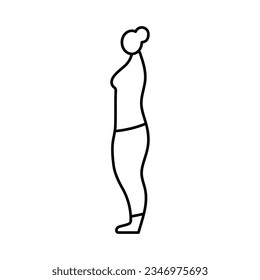 lower body fat legs body type line icon vector. lower body fat legs body type sign. isolated contour symbol black illustration