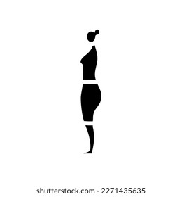 vector de icono de glifo de tipo de cuerpo de grasa inferior. signo de tipo de cuerpo de grasa inferior. ilustración de símbolo aislado