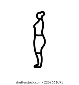 vector de icono de línea de tipo de cuerpo de grasa inferior. signo de tipo de cuerpo de grasa inferior. símbolo de contorno aislado ilustración negra