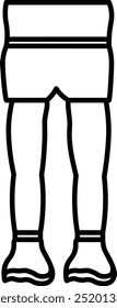Lower Body Vector Line Icon Design