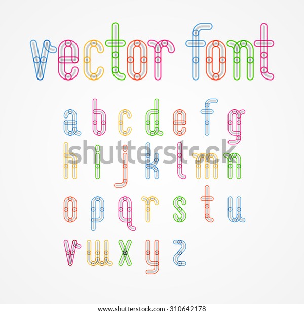 Lower Case Colorful Alphabet Capital Lettersabcdefghijklmnopqrstuvwxyz Stock Vector Royalty Free