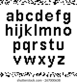 Lower case pixel font. Easy to edit to create your own font