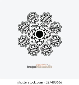 lower doodles.flower hand draw.vector illustration.