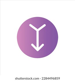 Unteres Symbol mit isoliertem Vektorgrafik und transparentem Hintergrund.