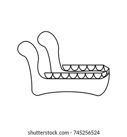 lower jaw isolated. Bones face vector illustration
