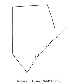 Lower Juba region map, administrative division of Somalia. Vector illustration.