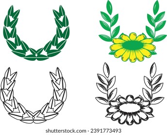 lower leaves minimalist tattoo isolated icon.