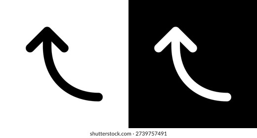 Lower left curve arrow thicker (vector)