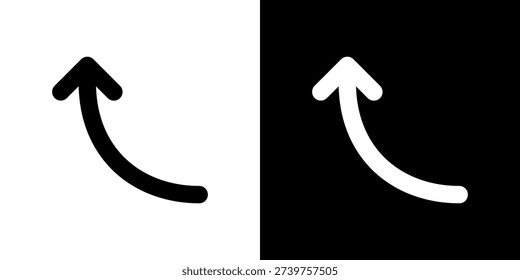 Lower left curve arrow thicker (vector)