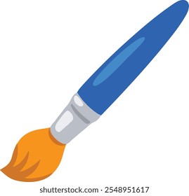 Pincel de tinta inferior esquerdo isolado em fundo branco. Ilustração do vetor de pincel. 