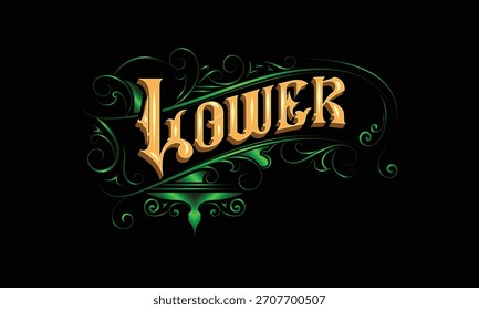 LOWER lettering custom style design
