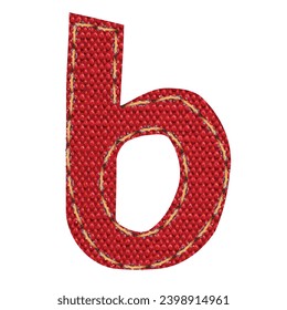 Lower letters of the alphabet with stitching models