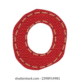 Lower letters of the alphabet with stitching models