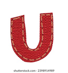 Lower letters of the alphabet with stitching models