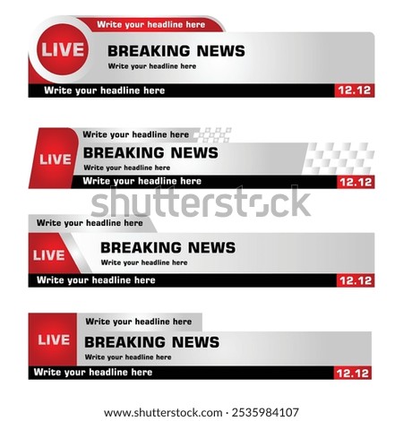 lower, news, live, streaming, breaking news, headline, footer, footage, reportage, broadcast, news paper, screen, text, media, tv, television, journalist, digital, vector art illustration design