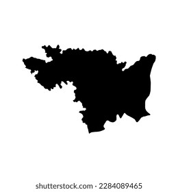 Lower Sava map, region of Slovenia. Vector illustration.