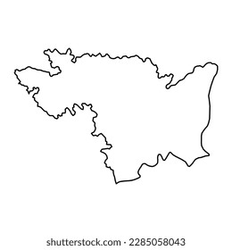 Mapa del bajo Sava, región de Eslovenia. Ilustración vectorial.