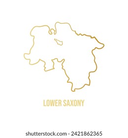 Lower Saxony golden gradient abstract soft contour map