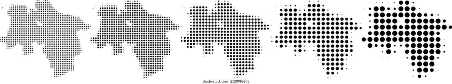 Lower Saxony Map halftone in different sizes.eps
