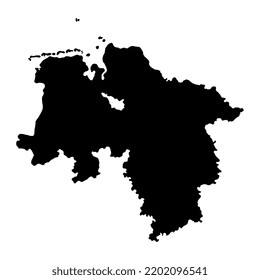 Lower Saxony state map. Vector illustration.