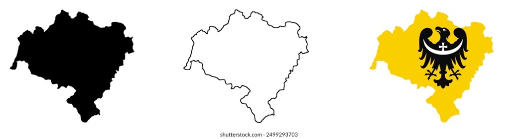 Lower Silesia Voivodeship Borders (Dolny Śląsk), Poland